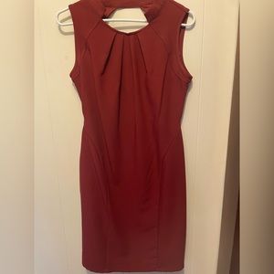 Kardashian Kollection Size M dress perfect for the holidays with a maroon color.